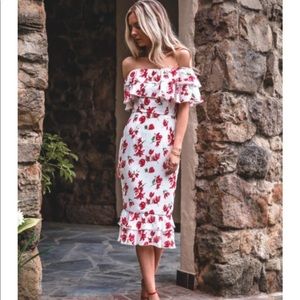 Floral Off Shoulder Dress